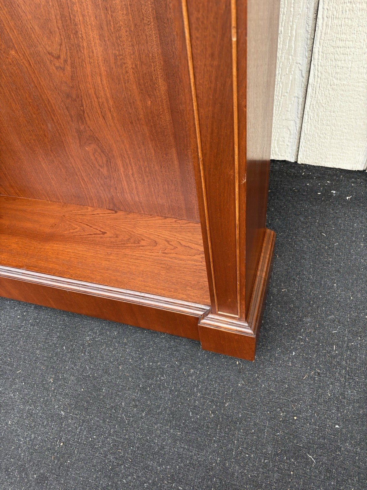 66711 Tall Mahogany Bookcase Curio with 4 Adjustable Wood Shelves