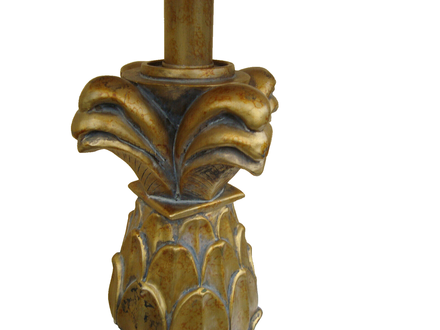 58062 PAIR OF PINEAPPLE TABLE LAMPS WITH PRISM SHADES