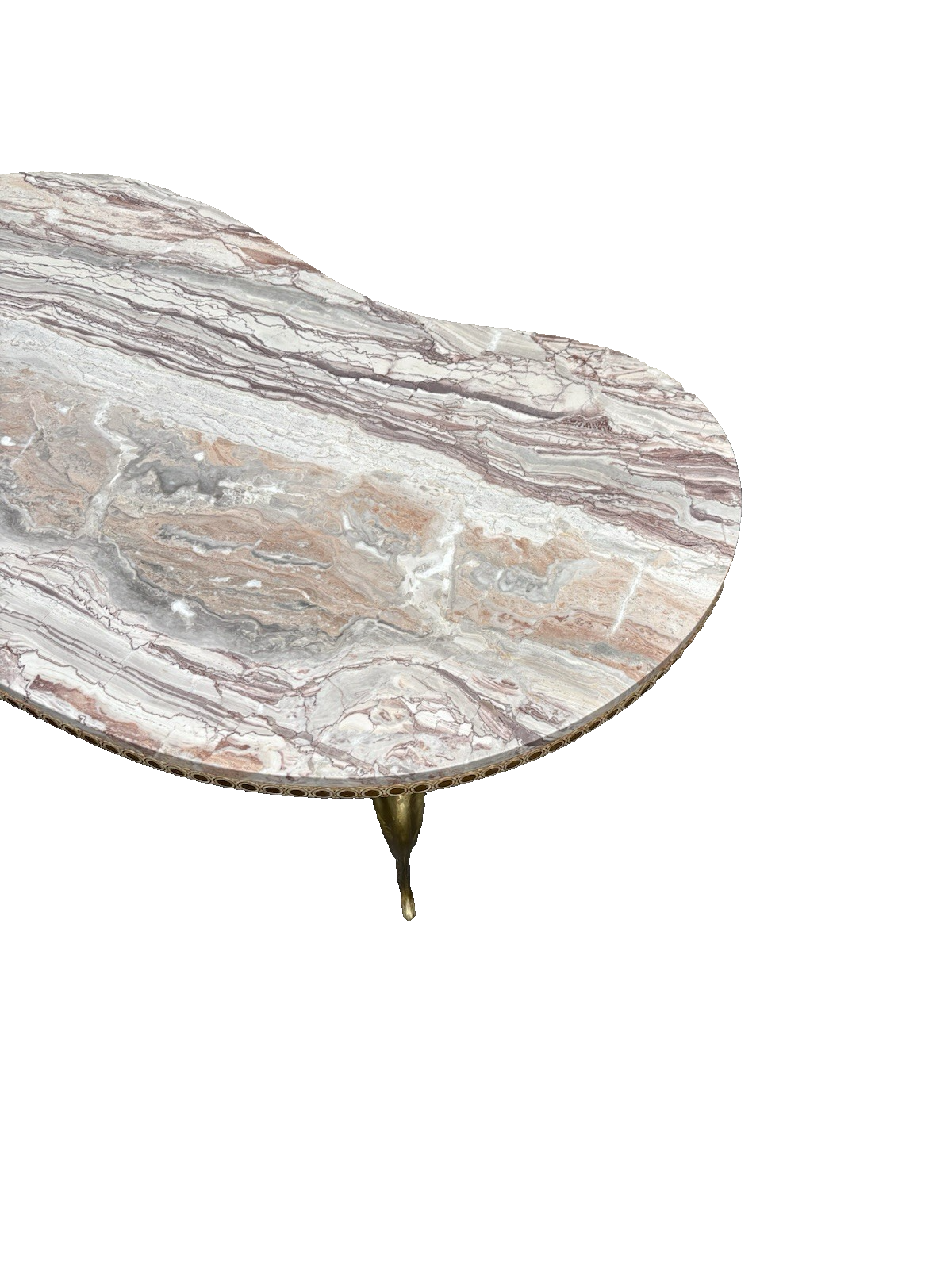 66870 Mid Century Modern Marble Top Coffee Table Stand