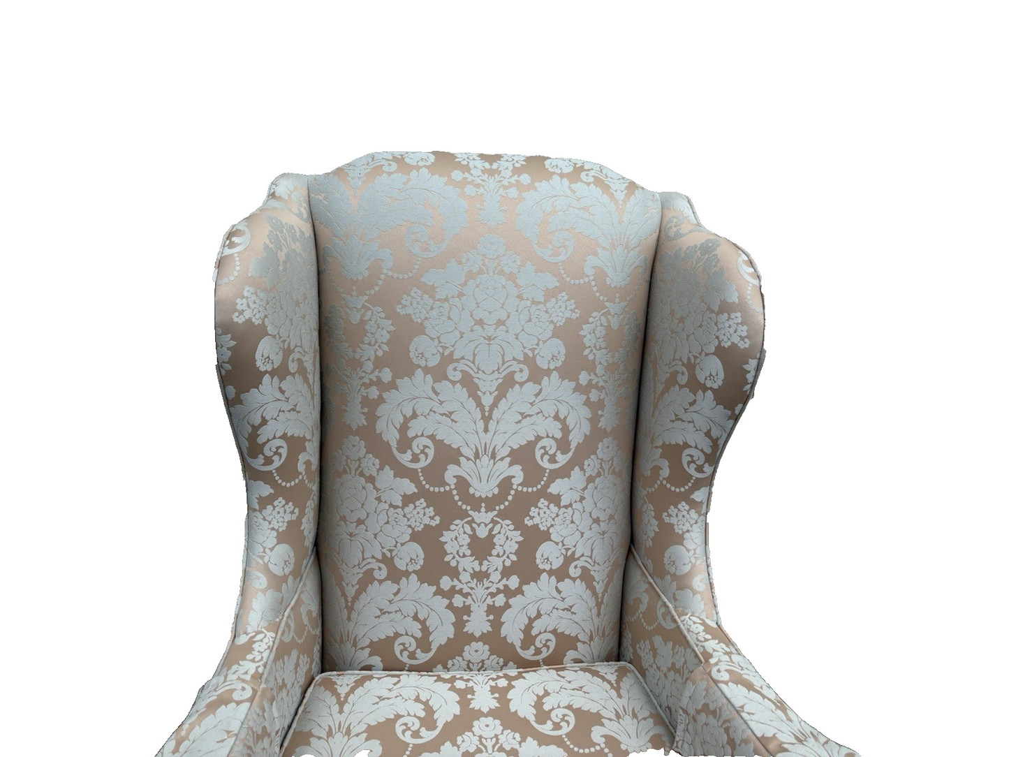 66866 Quality Queen Anne Wing Chair with Arm Covers