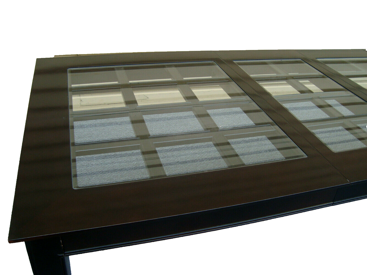 64258 Large Stanley Modern DINING Table w/ 2 leafs + table pads 110" Long