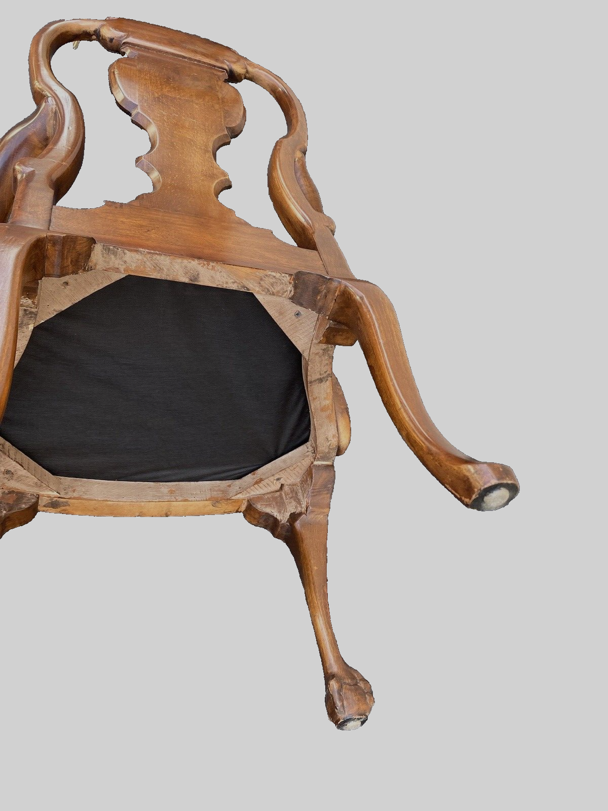 64506 Pair Burled Mahogany Armchairs Chair s