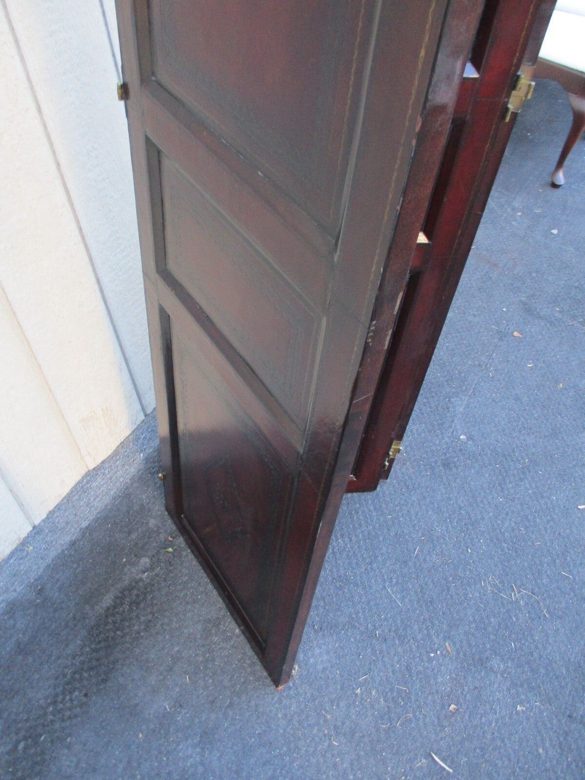 63755 QUALITY Leather Dressing Screen Room Divider