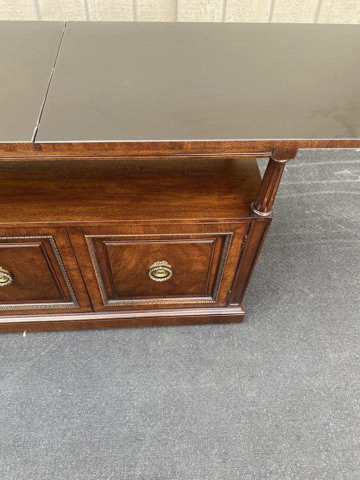 65704 Quality Mahogany Flip Top Bar Cart Server Cabinet