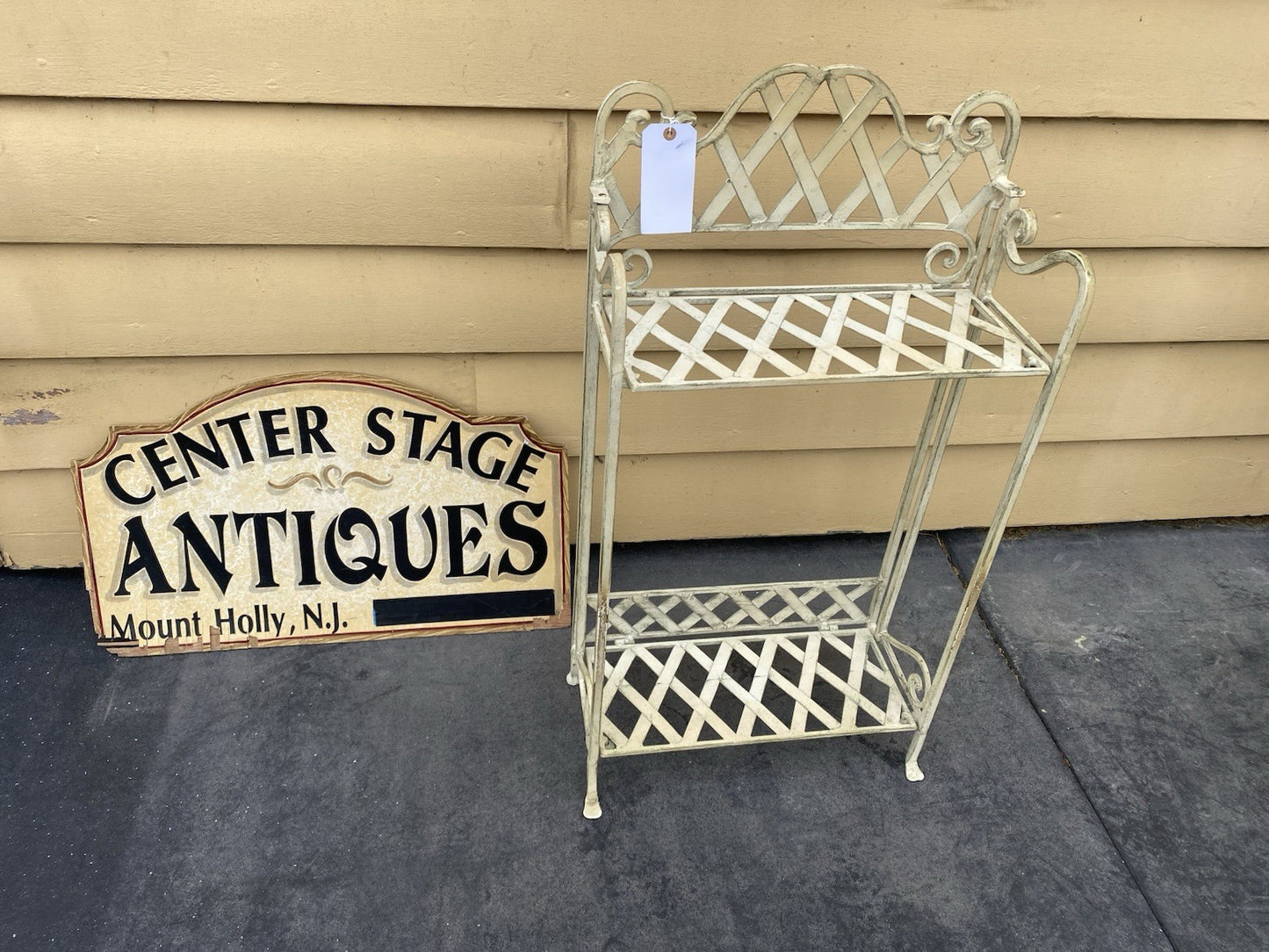 66414 Quality Iron Fold Up Bookcase Curio Plant Shelf