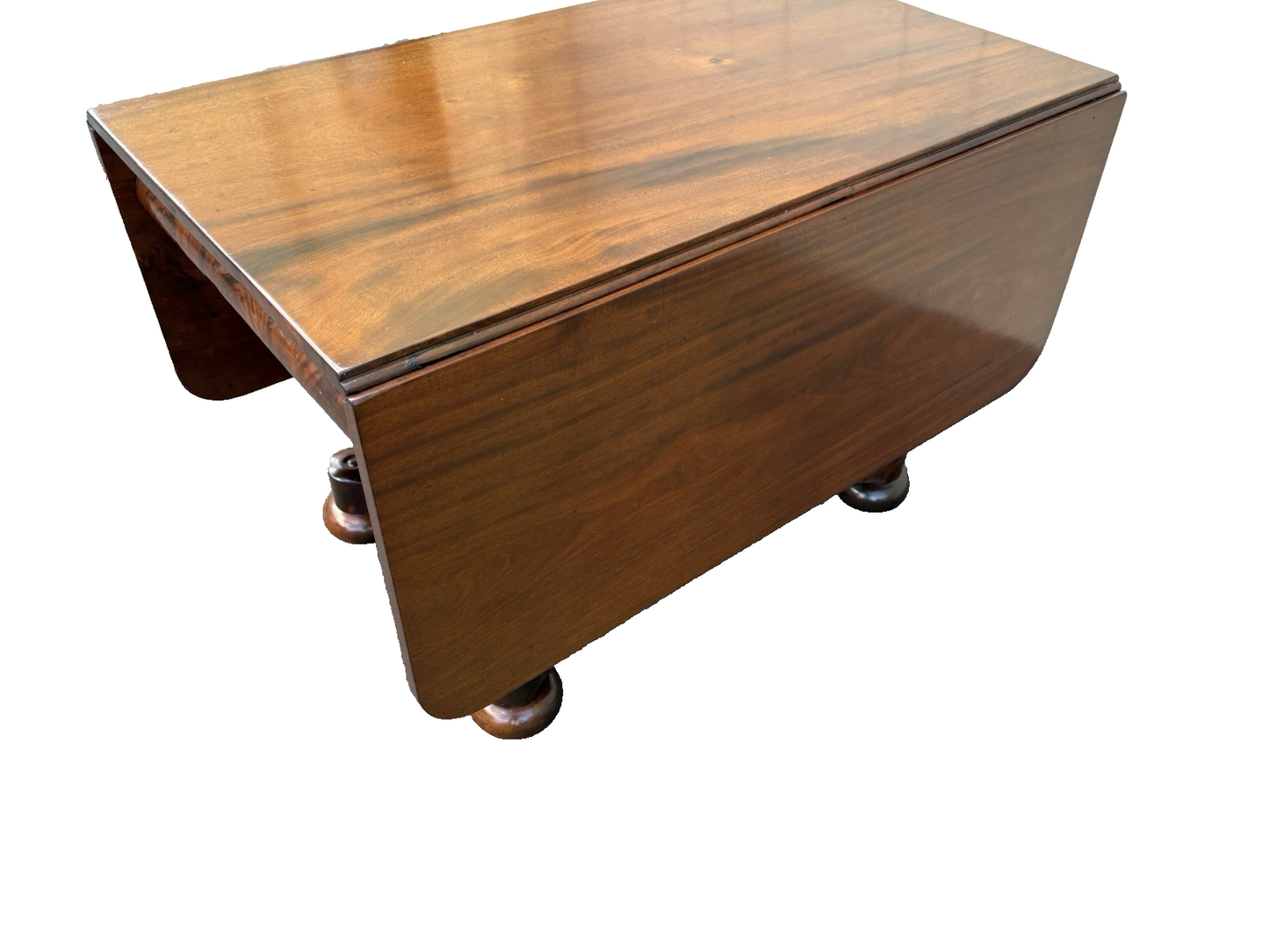 66965 Antique Empire Mahogany Dropleaf Dining Table