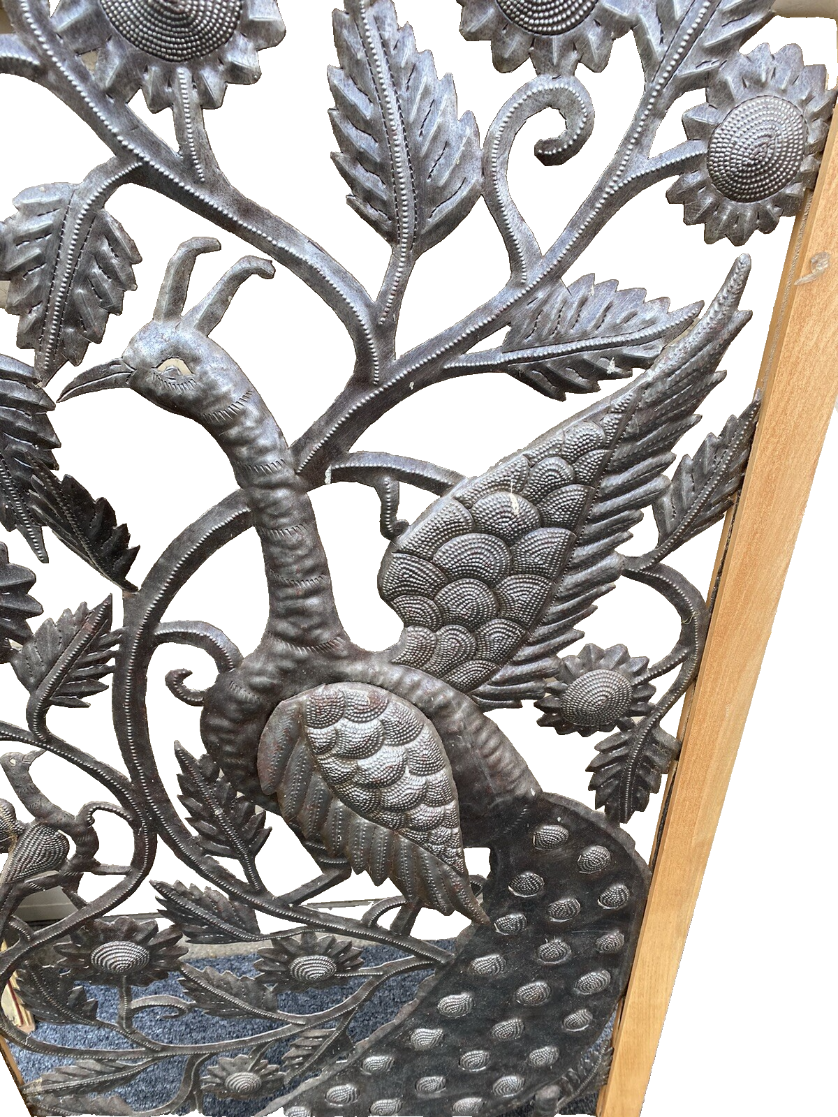 65824 Modern Wall Art Peacock Design in Picture Frame