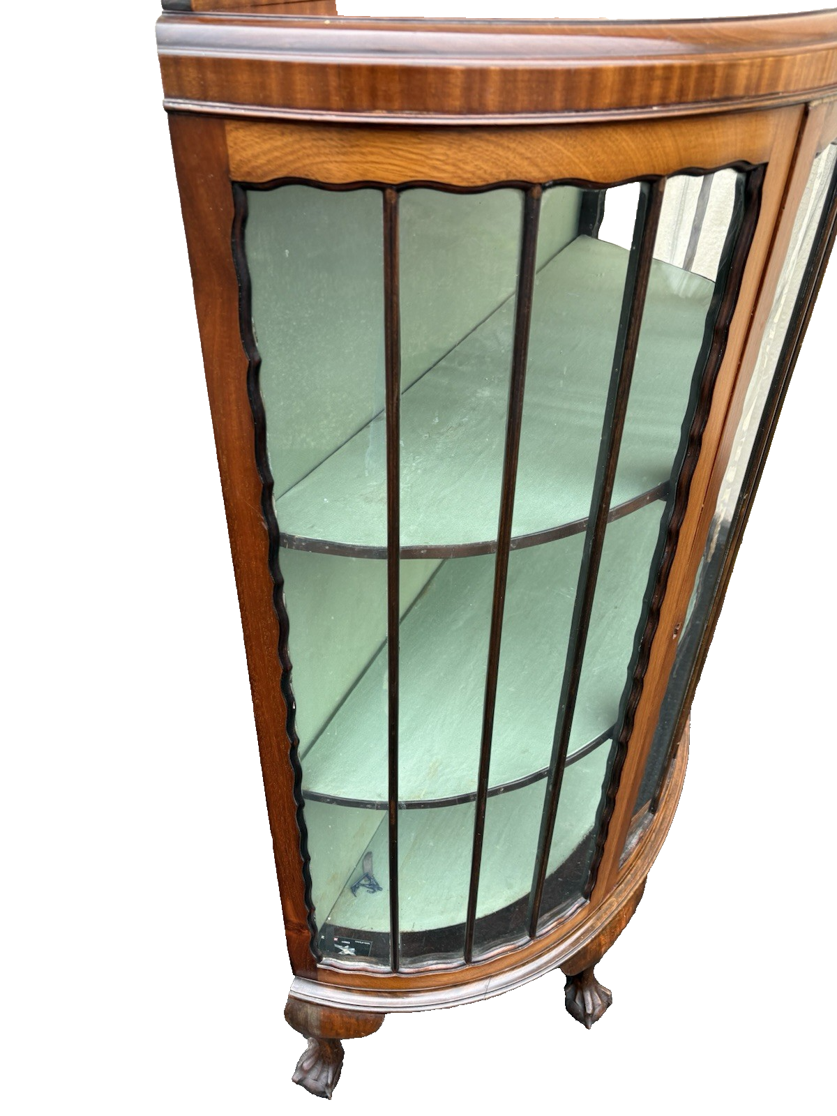 66750 Claw Foot Mahogany Curio China Cabinet