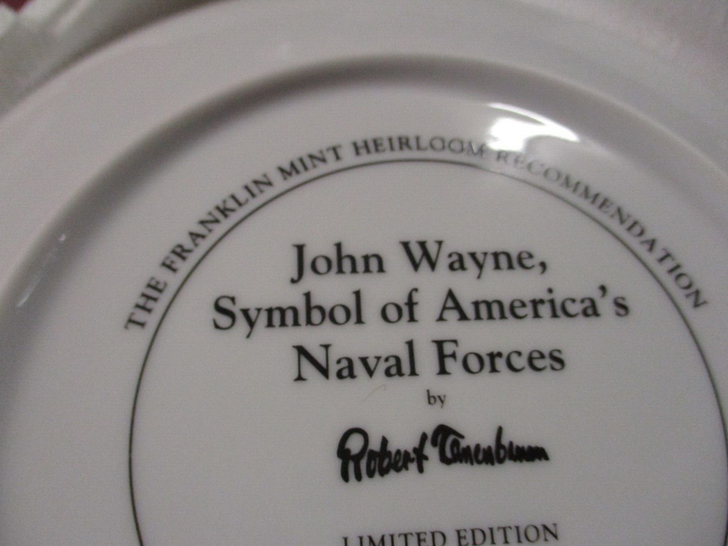 ES 04: 3 Military Plates 1 With JOHN Wayne Franklin Mint + 2 Heinz Krebs