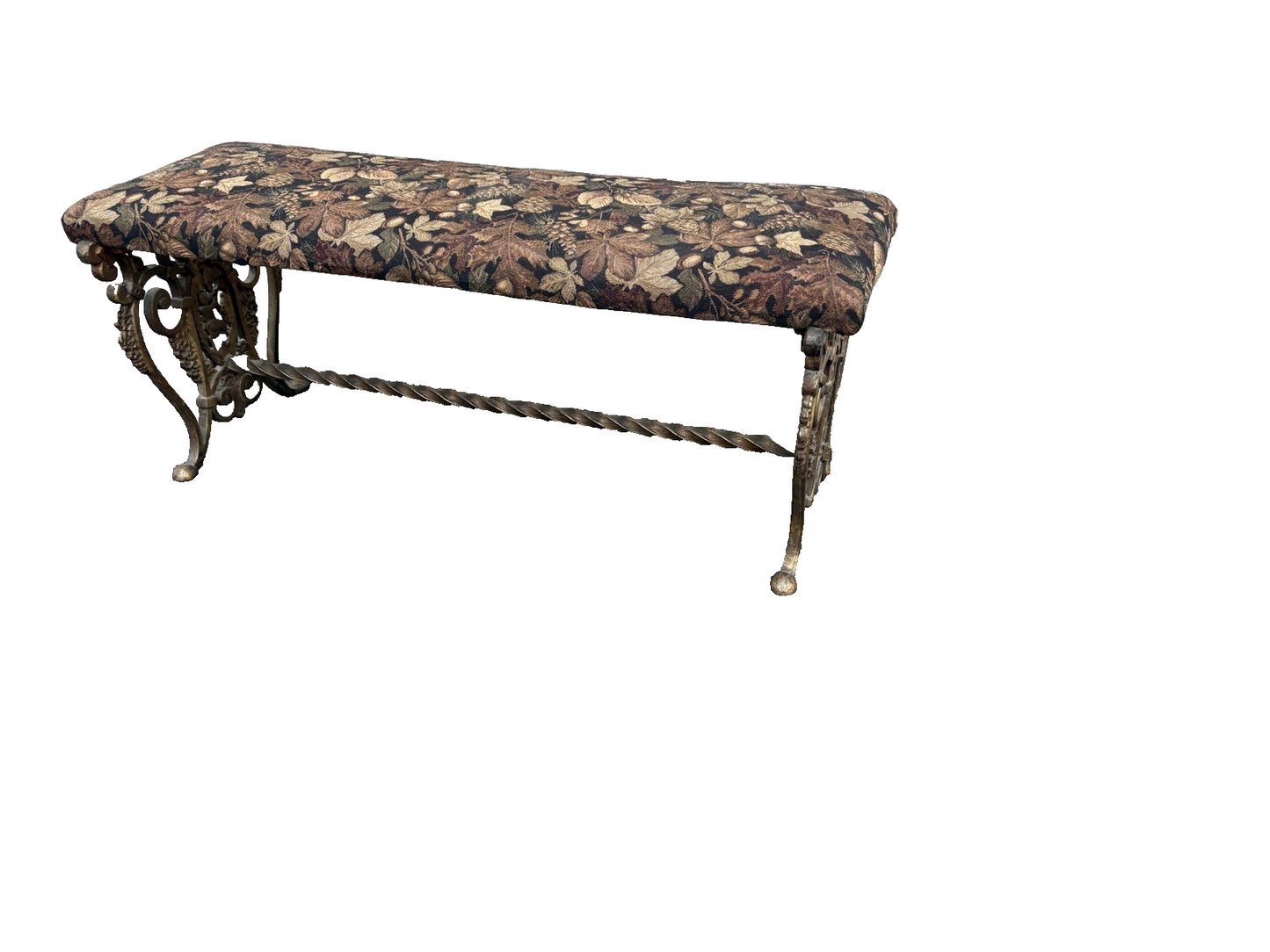 66833 Wrought Iron Window Bench with Fairey Figures on sides