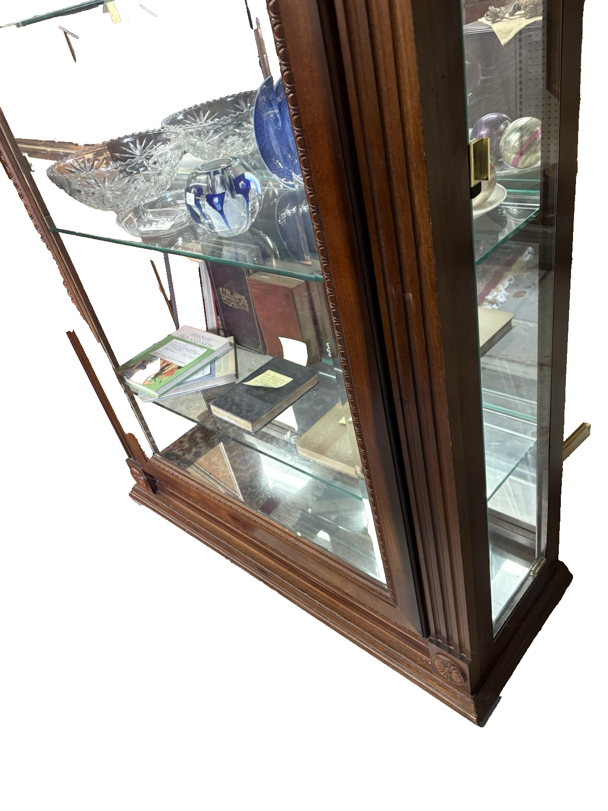 65094 Mahogany Side Loading Curio China Cabinet