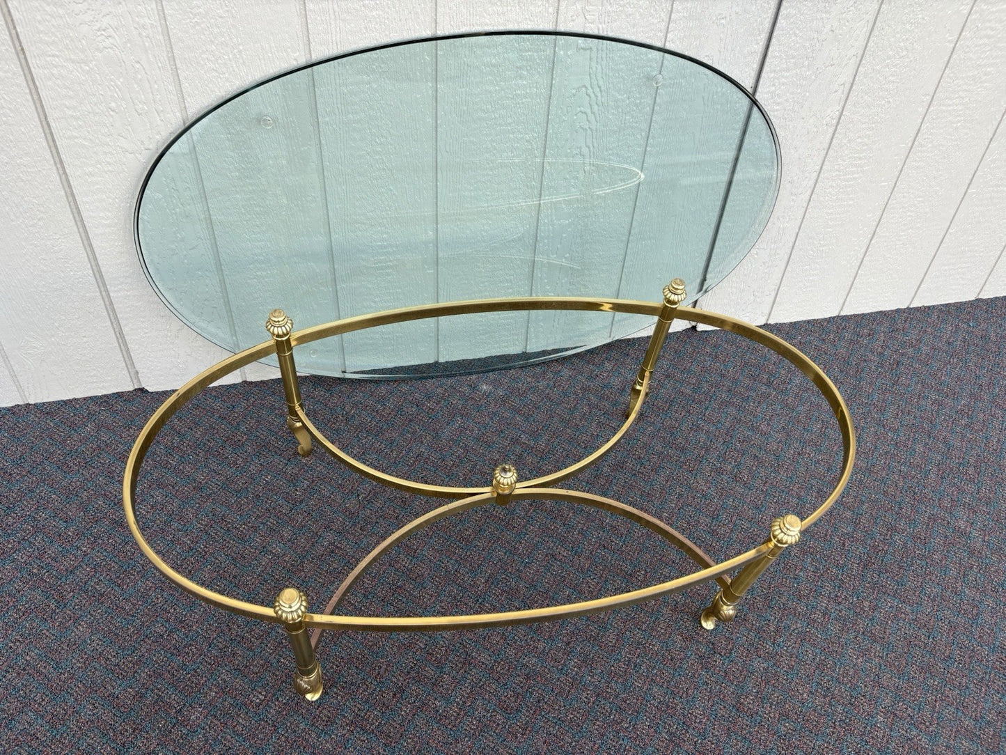 66950 Brass and Glass Coffee Table Stand