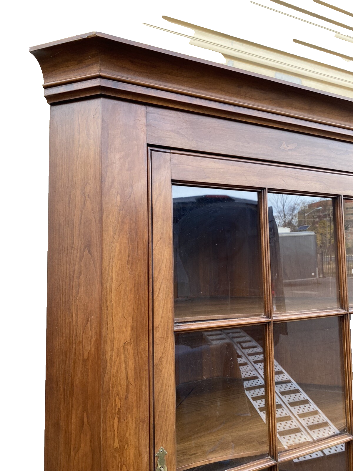 66039 HENKEL HARRIS Black Cherry Corner China Cabinet