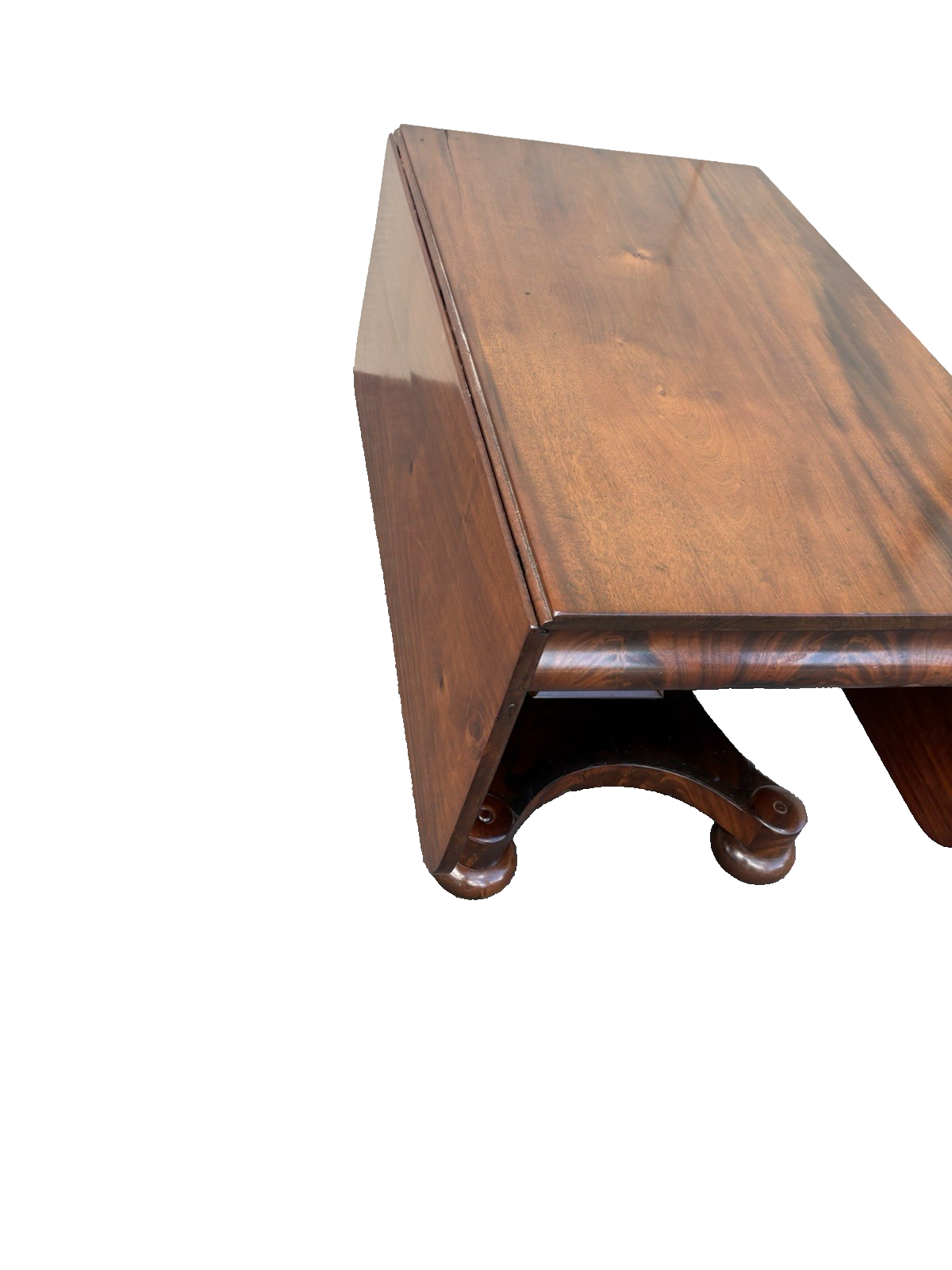 66965 Antique Empire Mahogany Dropleaf Dining Table