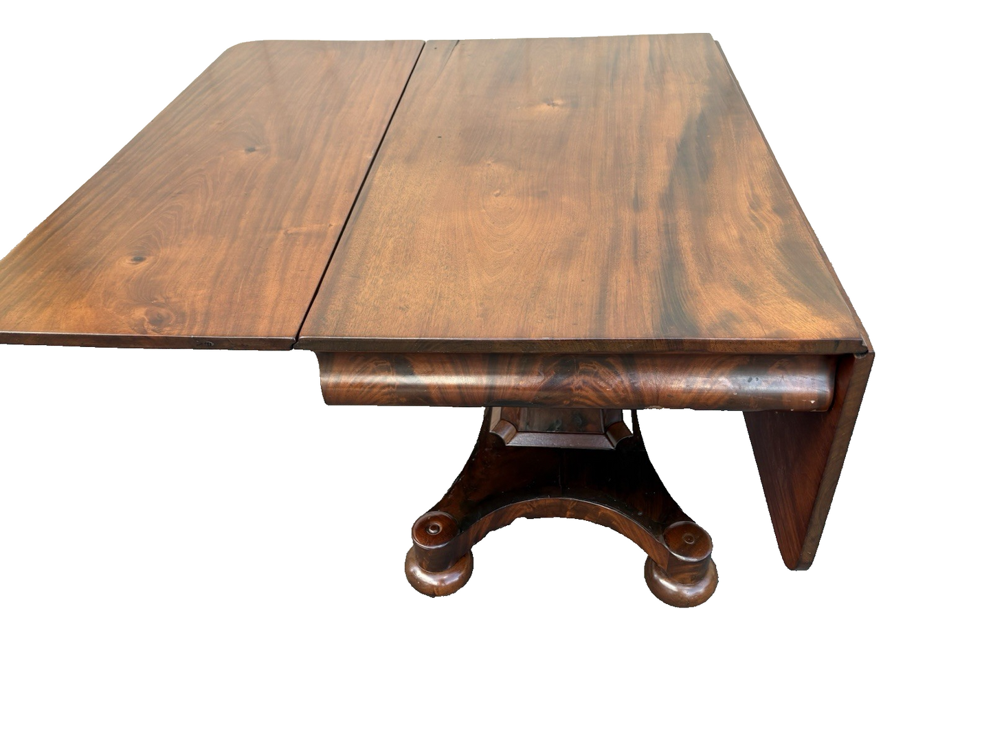 66965 Antique Empire Mahogany Dropleaf Dining Table