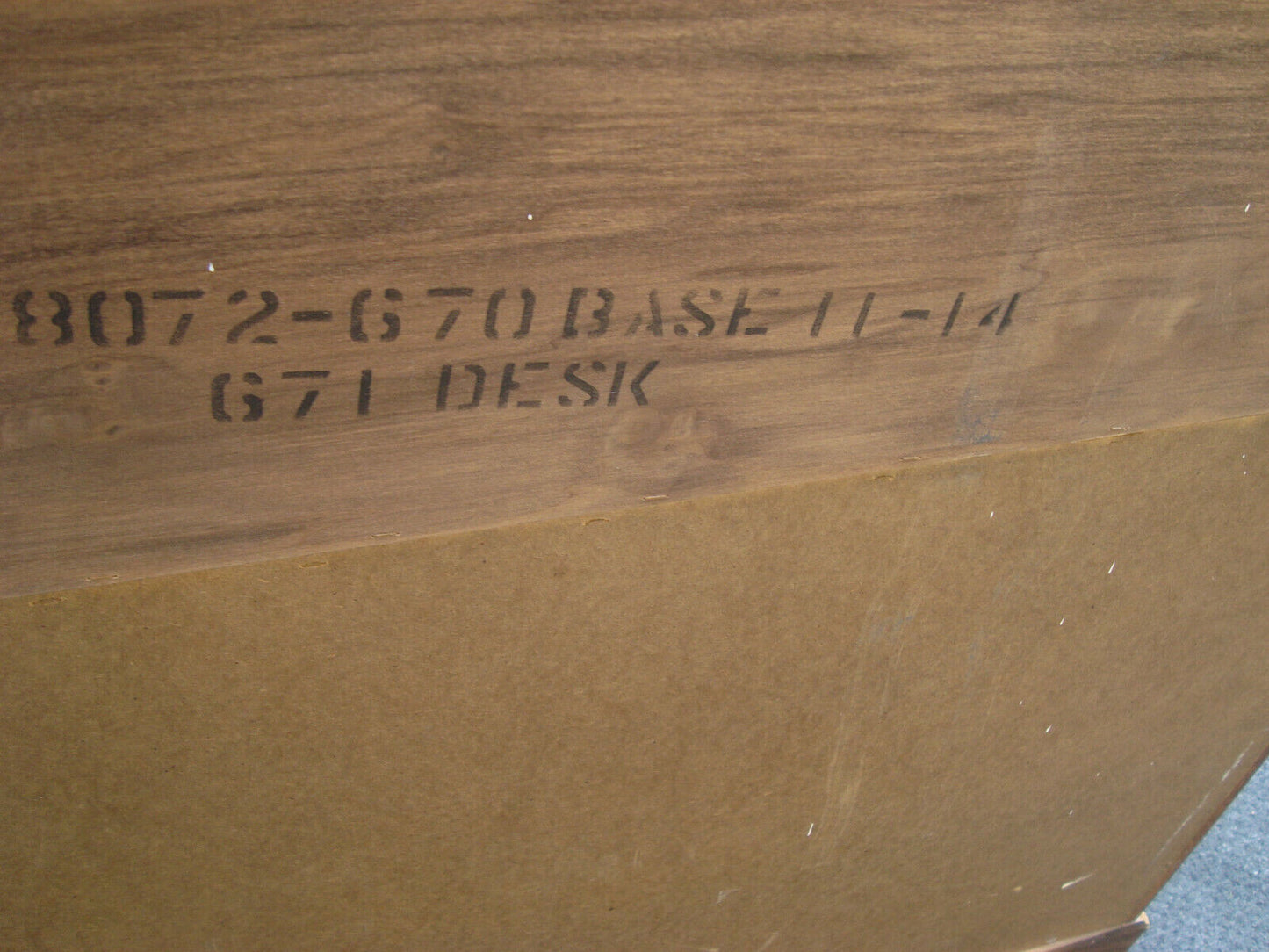 61765 Oak THOMASVILLE 2 Pc Secretary Desk w/ Bookcase Top