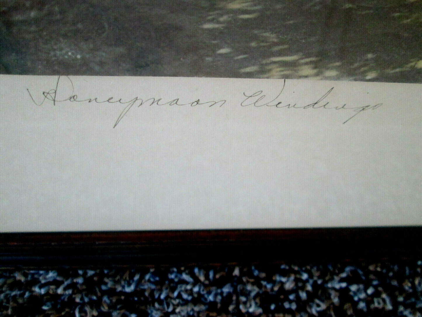 ART-WN: WALLACE NUTTING "HONEYMOON WINDINGS" ORIGINAL SIGNED FRAMED PRINT