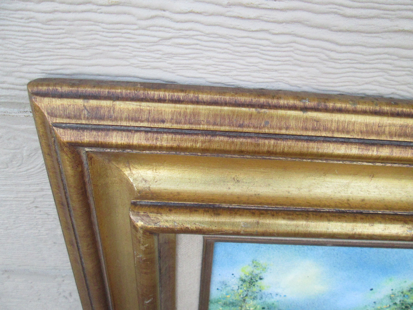 COL YS: Oil Painting on Porcelain In Wood Picture frame MOSES ?