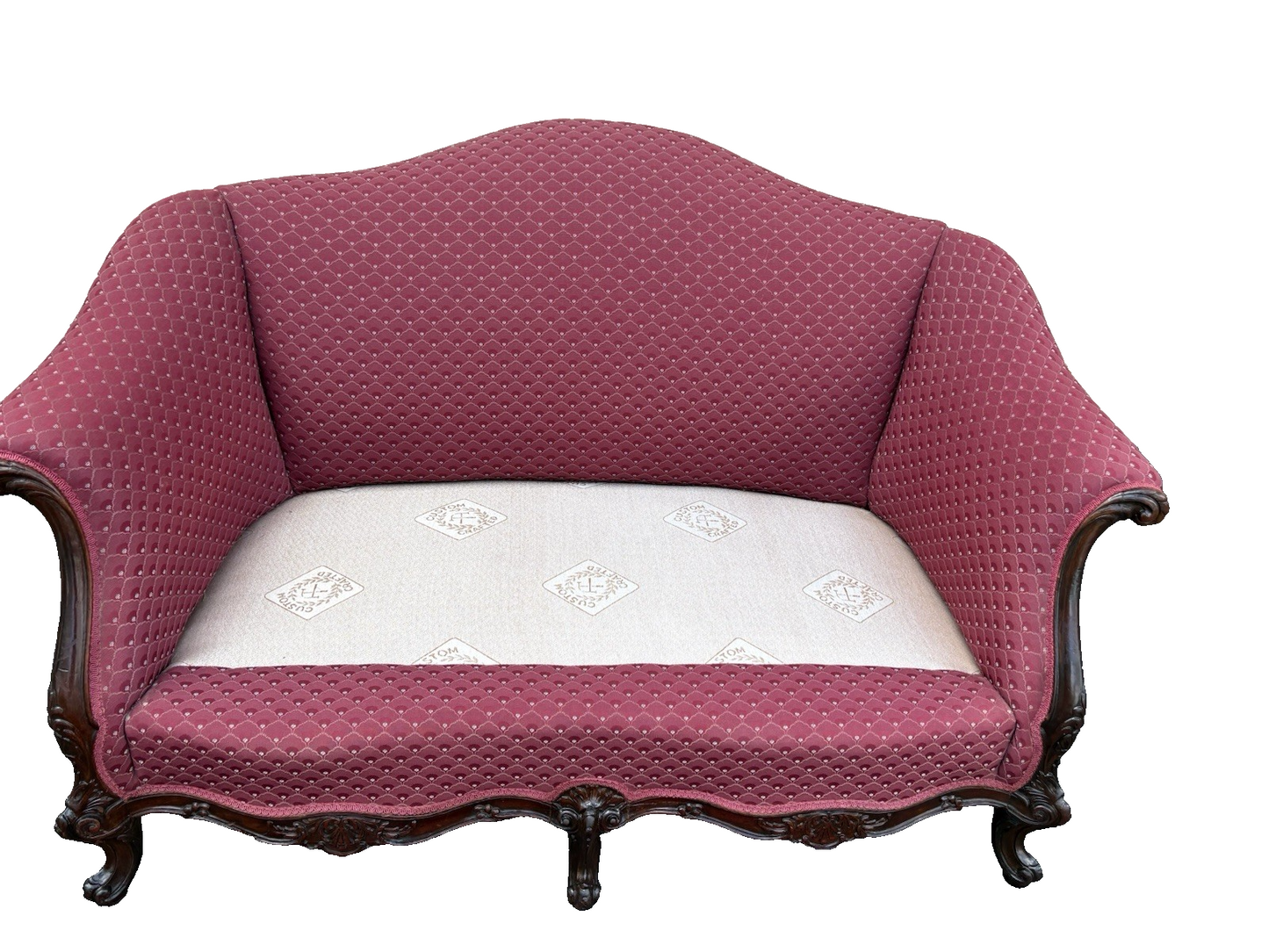 66703 Antique CUSTOM CRAFTED Louis XV Loveseat Sofa Couch Settee