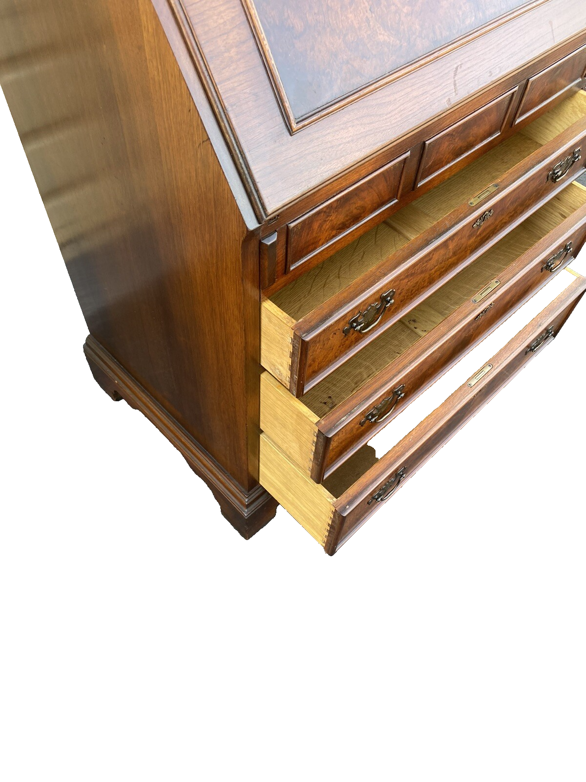 65915 KITTINGER Furniture Quality Walnut Secretary Desk w/ Bookcase Top