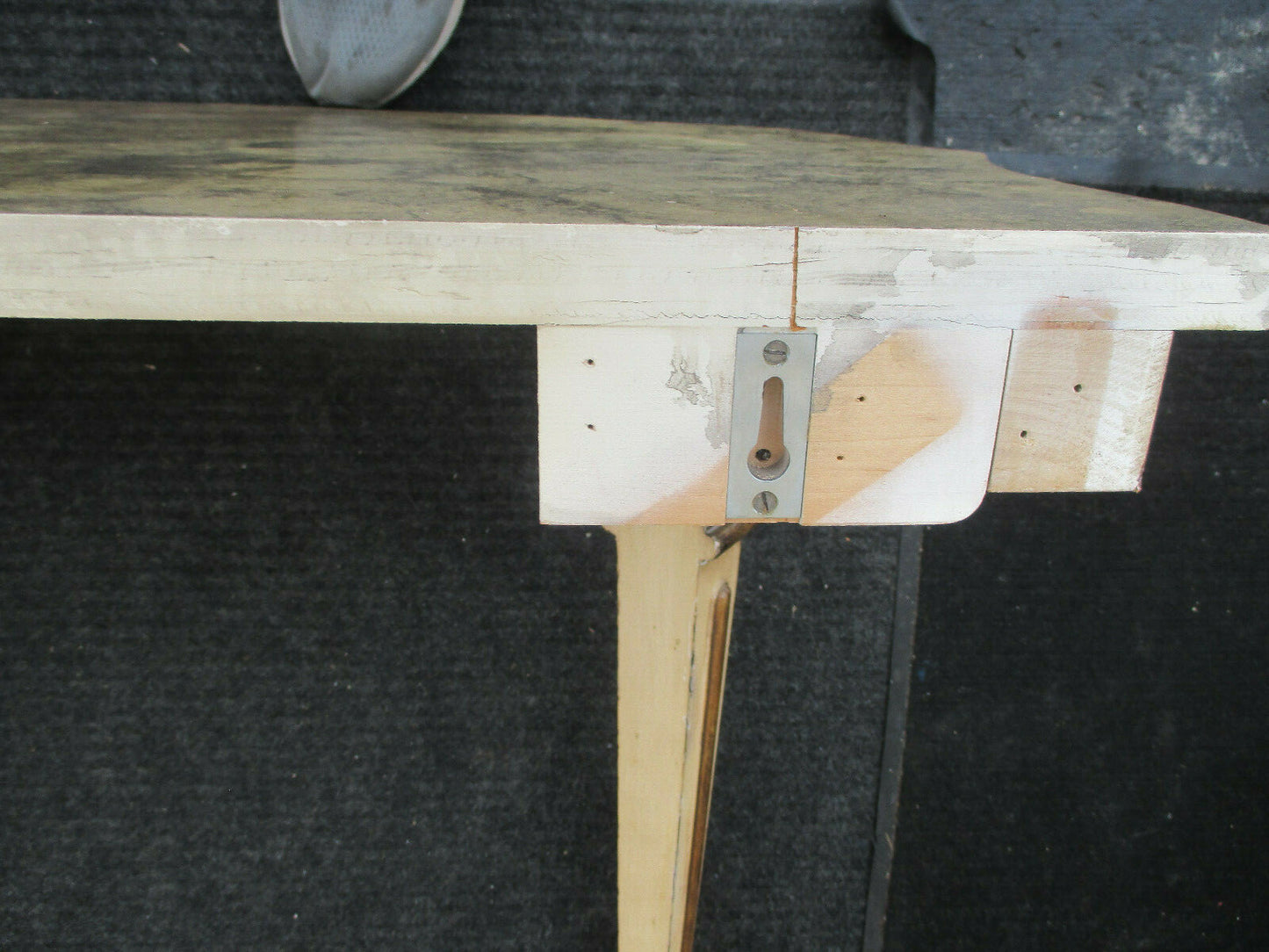 52535 Mid Century WOOD Decorator Console Wall Table Stand