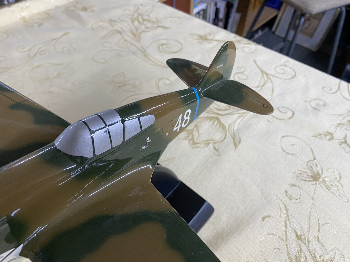 ES 218 DANBURY MINT Curtis P - 40 Tomahawk Plane Airplane WING 14" W