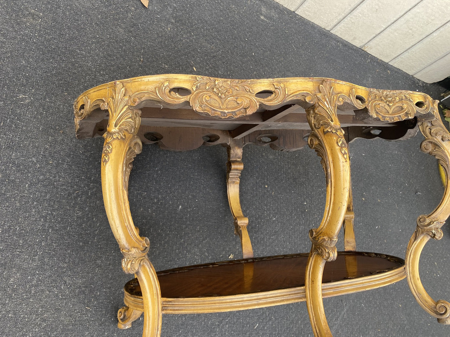 65653 Decorator Antique Tray Top Coffee Table Stand