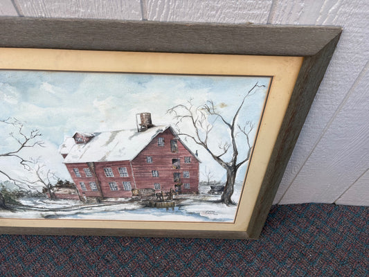 67523 Vintage 1970 Kirby's Mill Medford NJ Watercolor Painting by Jan Van Cronin