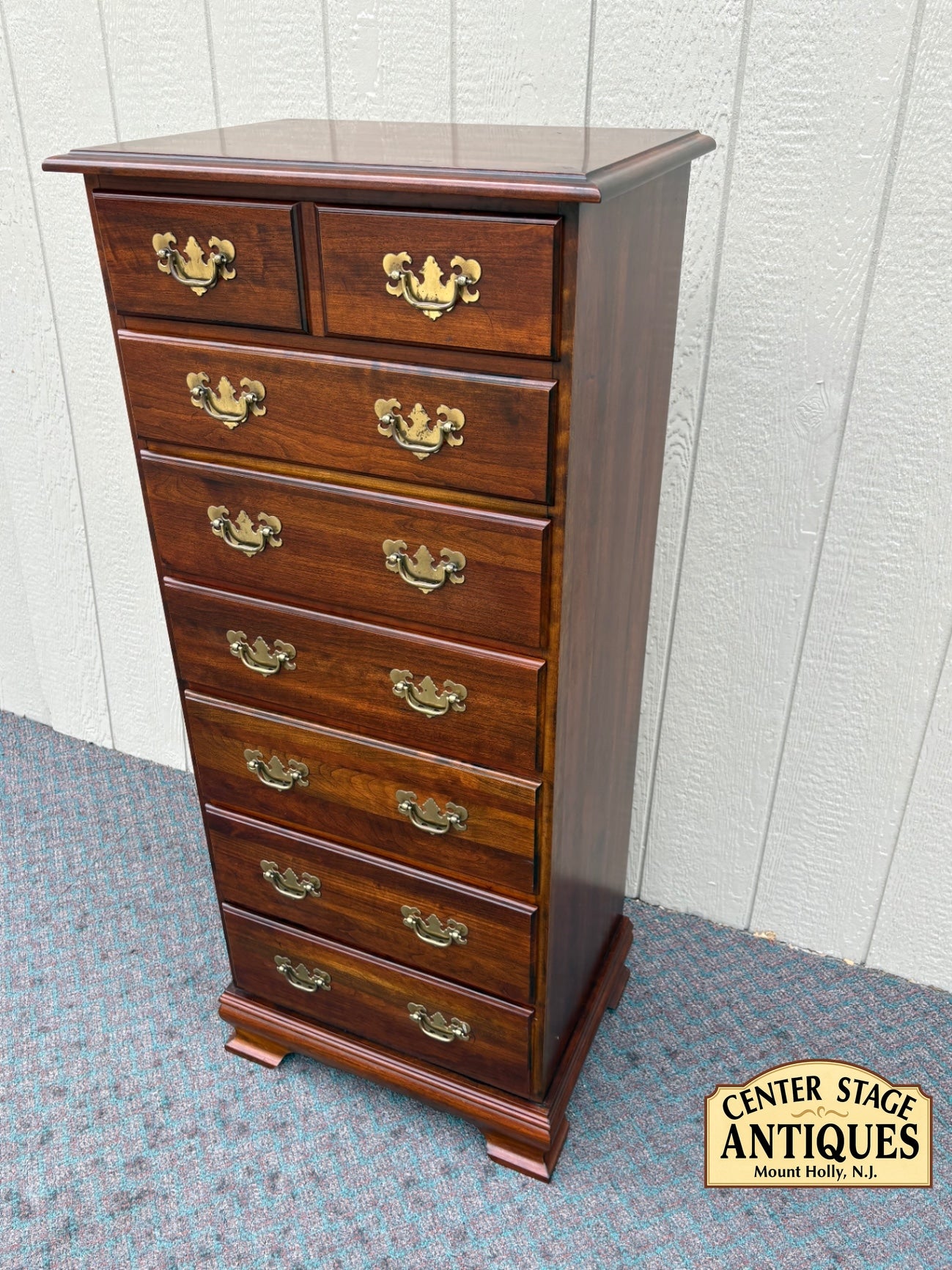 Cherry Traditional Lingerie Chest with Brass Hardware