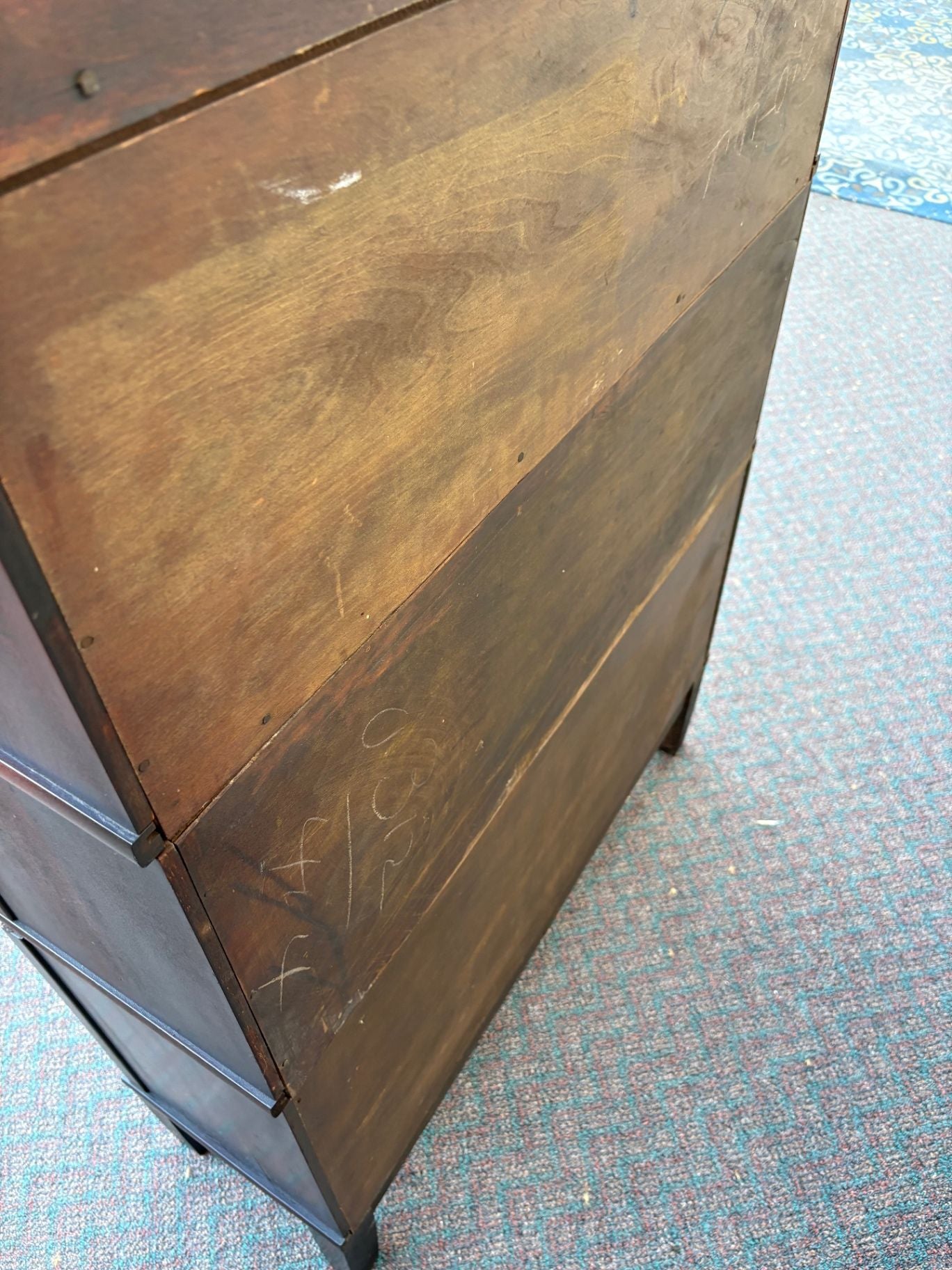 67597 Vintage Mahogany Barrister Bookcase with Glass Fronts