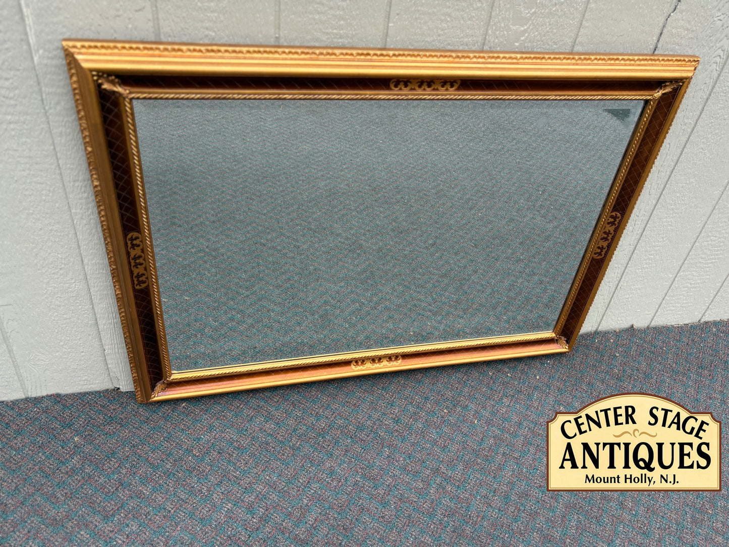 67721  Ornate Gold Gilt Wall Mirror by Carolina Mirror Company, 1980s