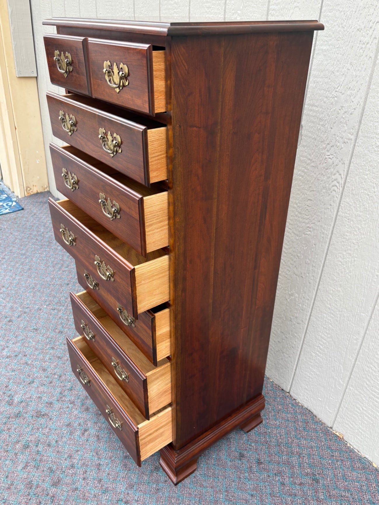 Cherry Traditional Lingerie Chest with Brass Hardware