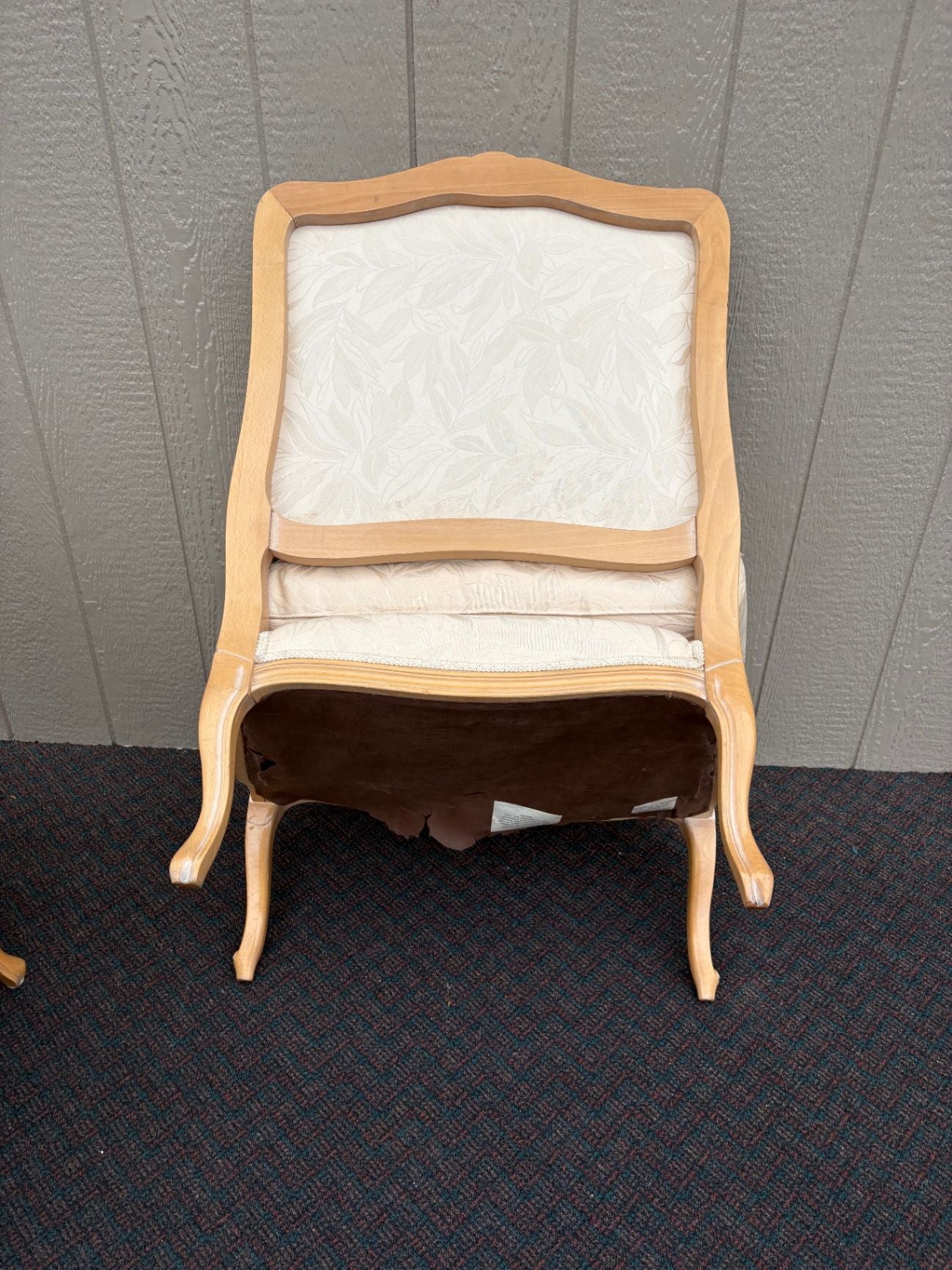 67530 Pair of Chateau Dax Italian Louis XV Style Armchairs in Cream