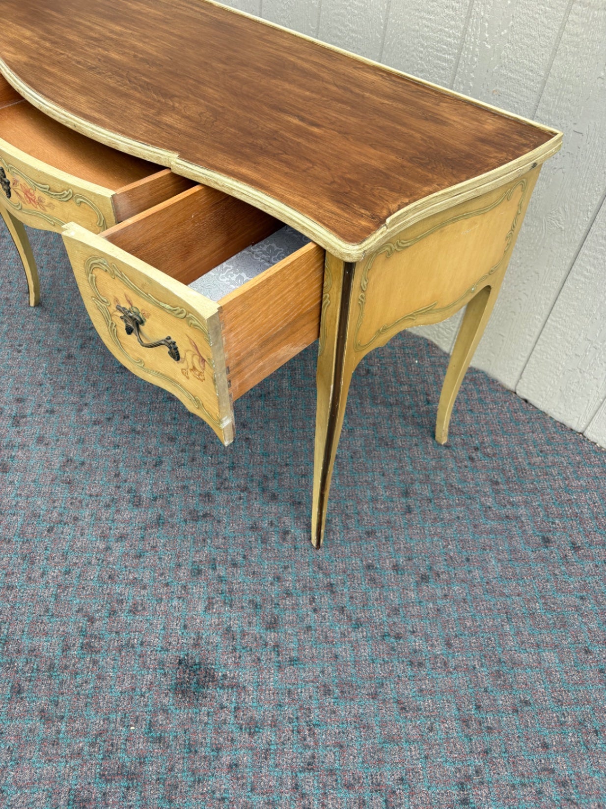 67915 Elegant French Provincial Vanity Desk by J.B. Van Sciver Co.