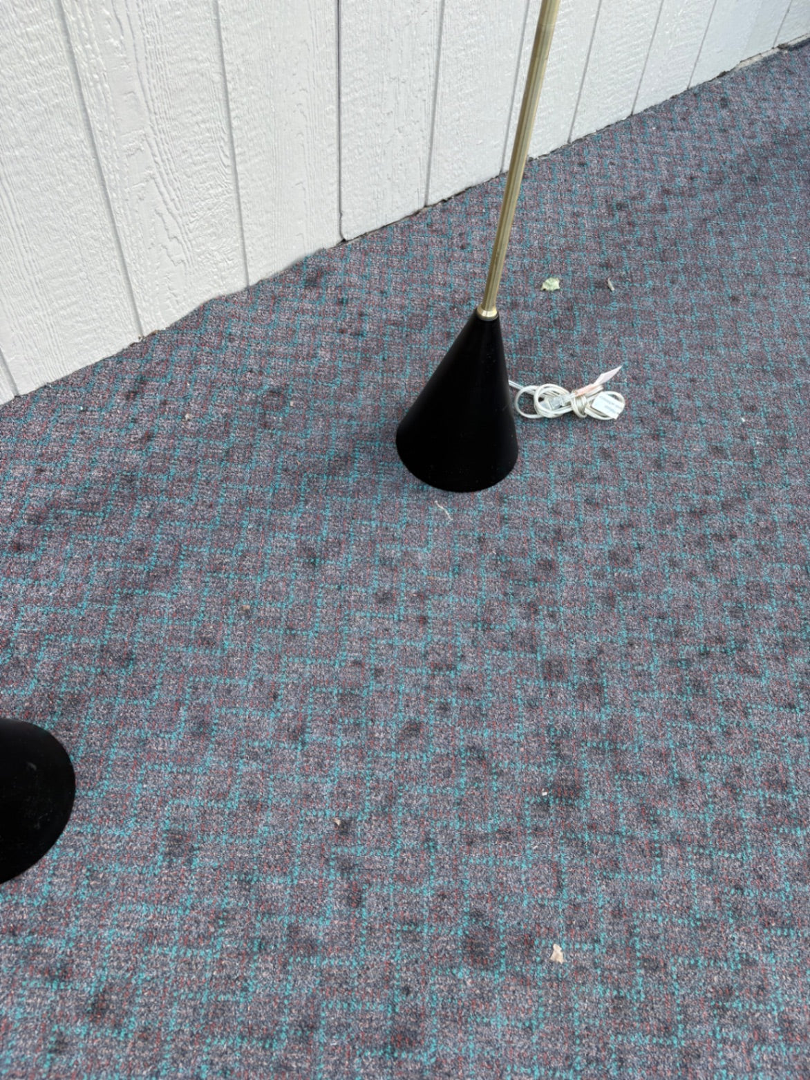 68047 Pair of J HUNT Mid-Century Modern Adjustable Brass Floor Lamps