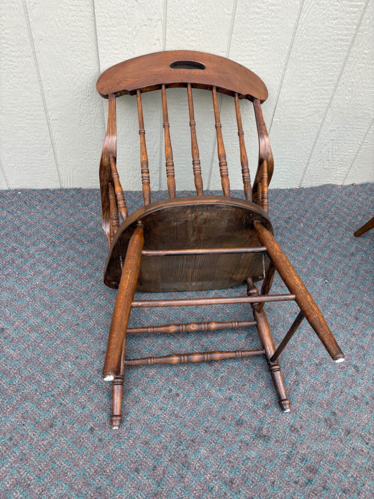 67669 Set of 4 Classic Oak Windsor Armchairs with Spindle Backs