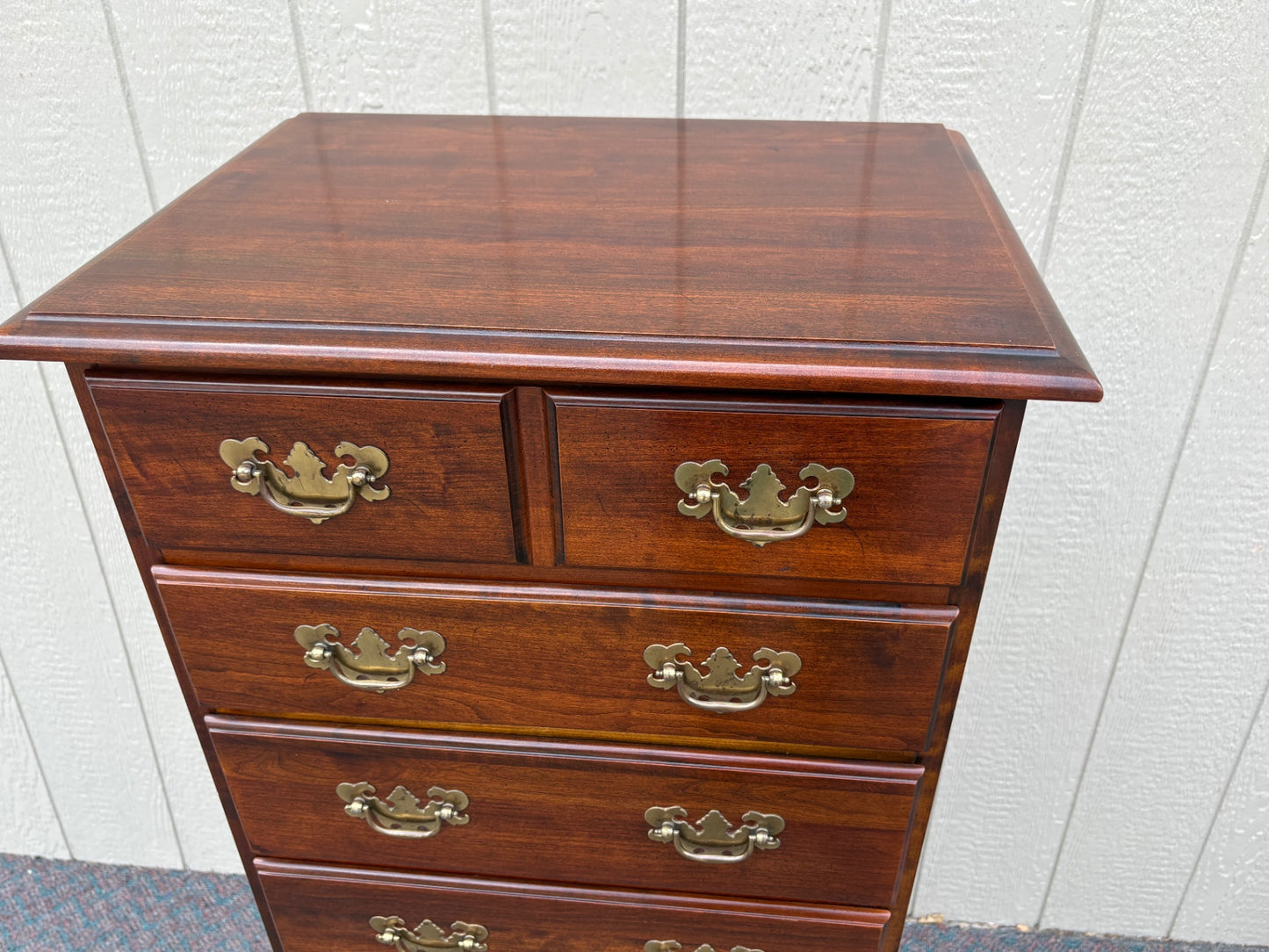 Cherry Traditional Lingerie Chest with Brass Hardware