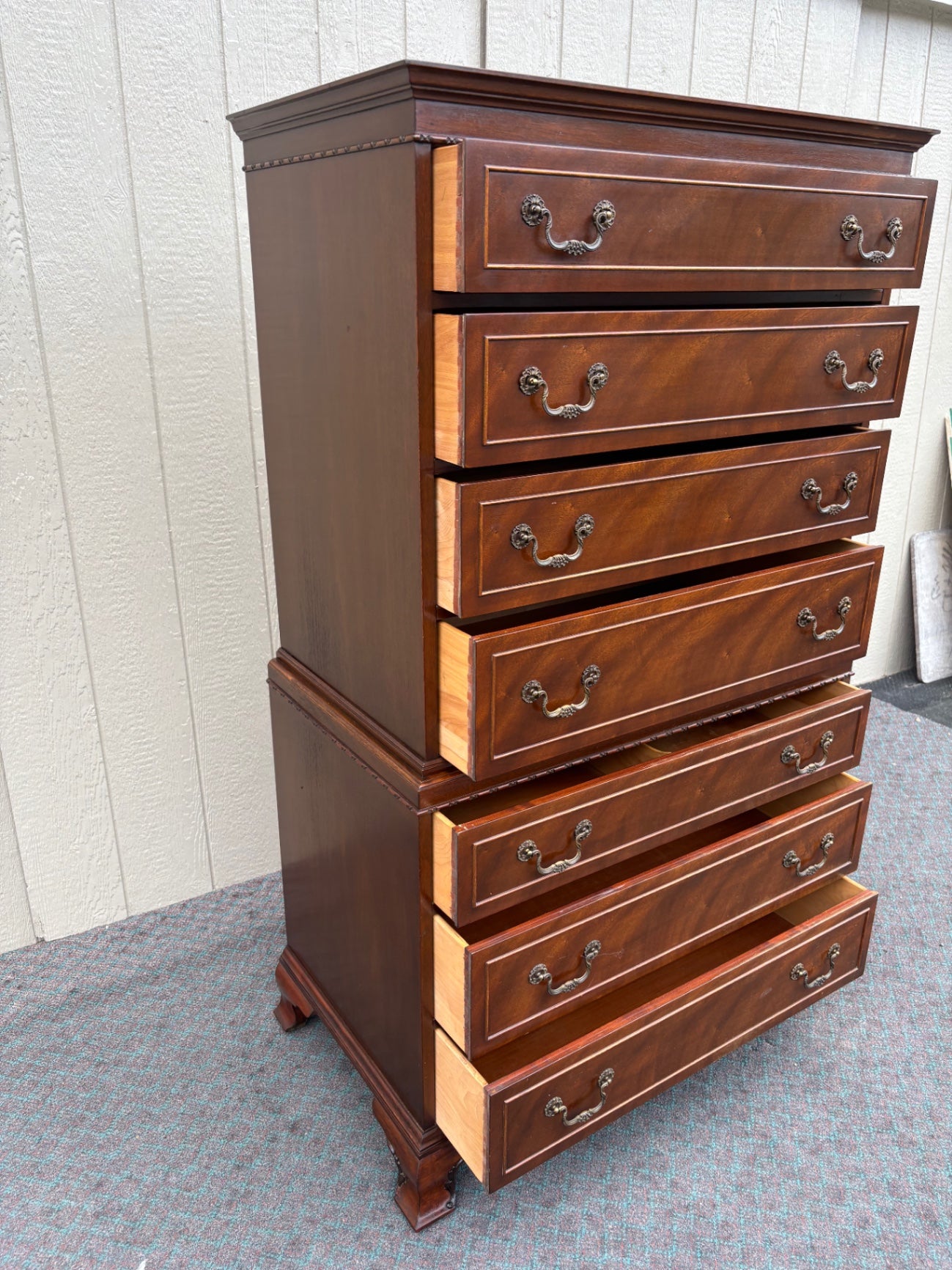 67885  Vintage Rway Chest of Drawers, Mahogany Finish, 1940s
