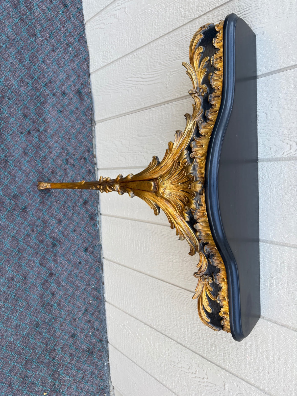 68142 Ornate Baroque Style Wall Console Shelf with Gilt Details