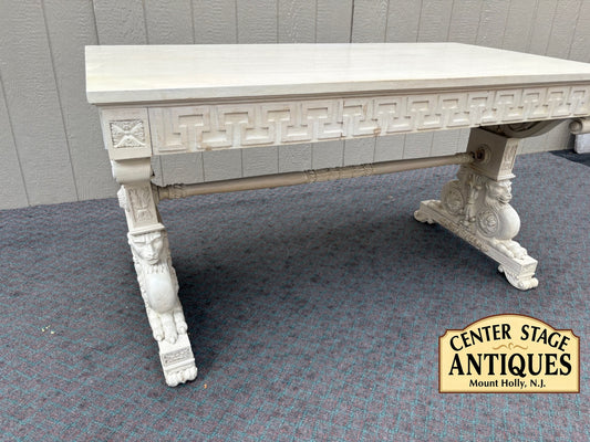 68082  Victorian Gryphon Table with Intricate Carved Details