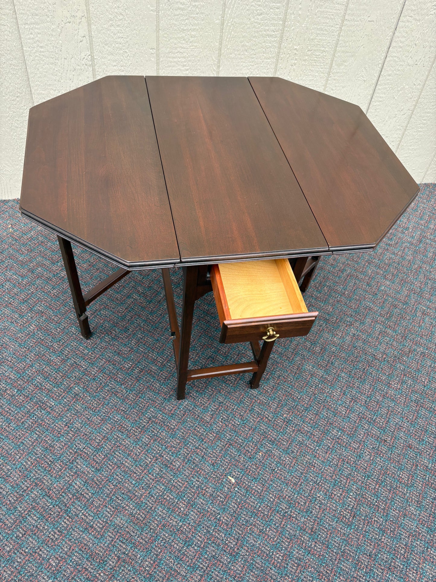 67702 Ethan Allen Drop Leaf Table, Traditional Style, Solid Wood