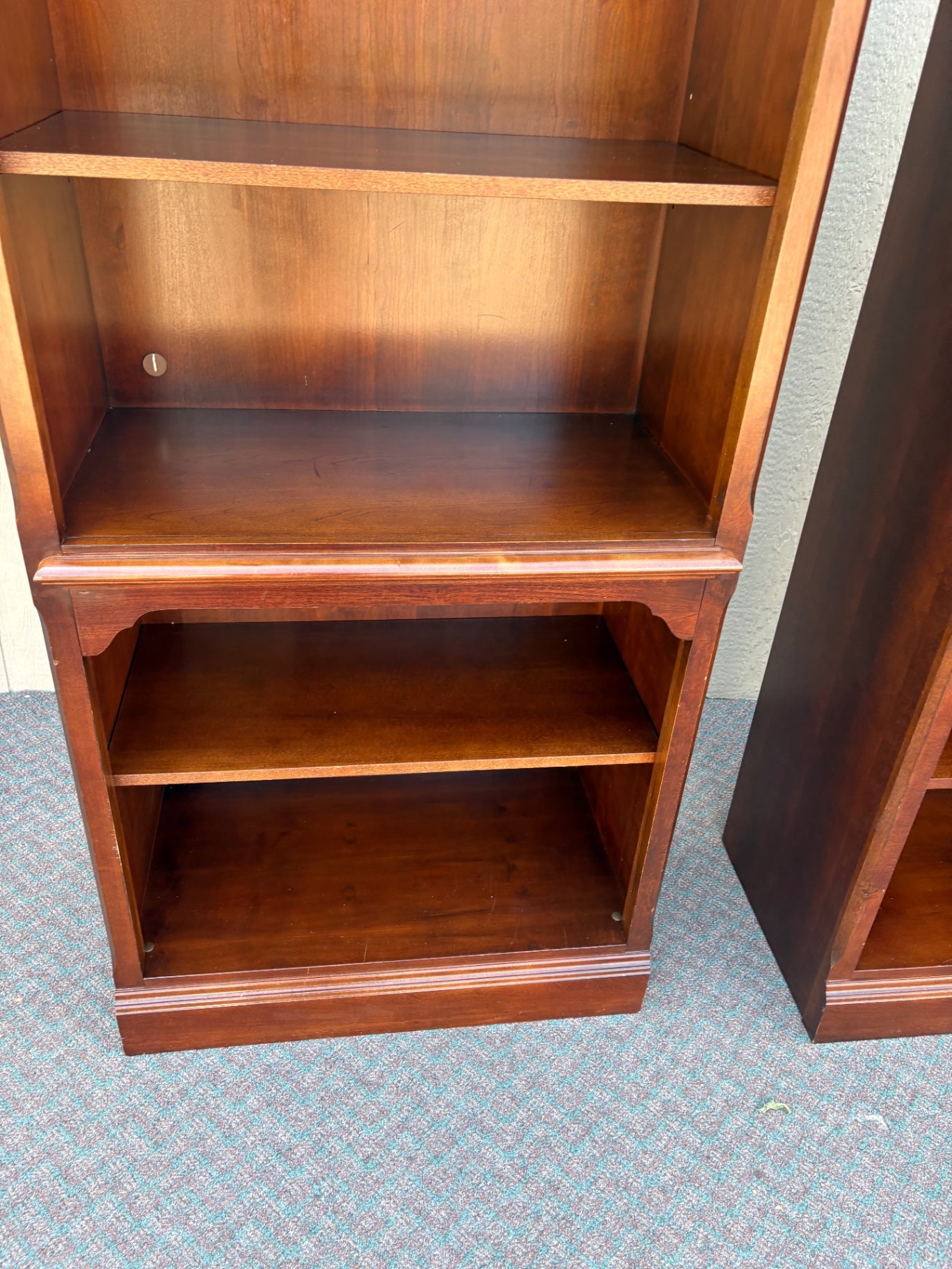 67836 Pair of Traditional Mahogany Bookcases with Dentil Molding