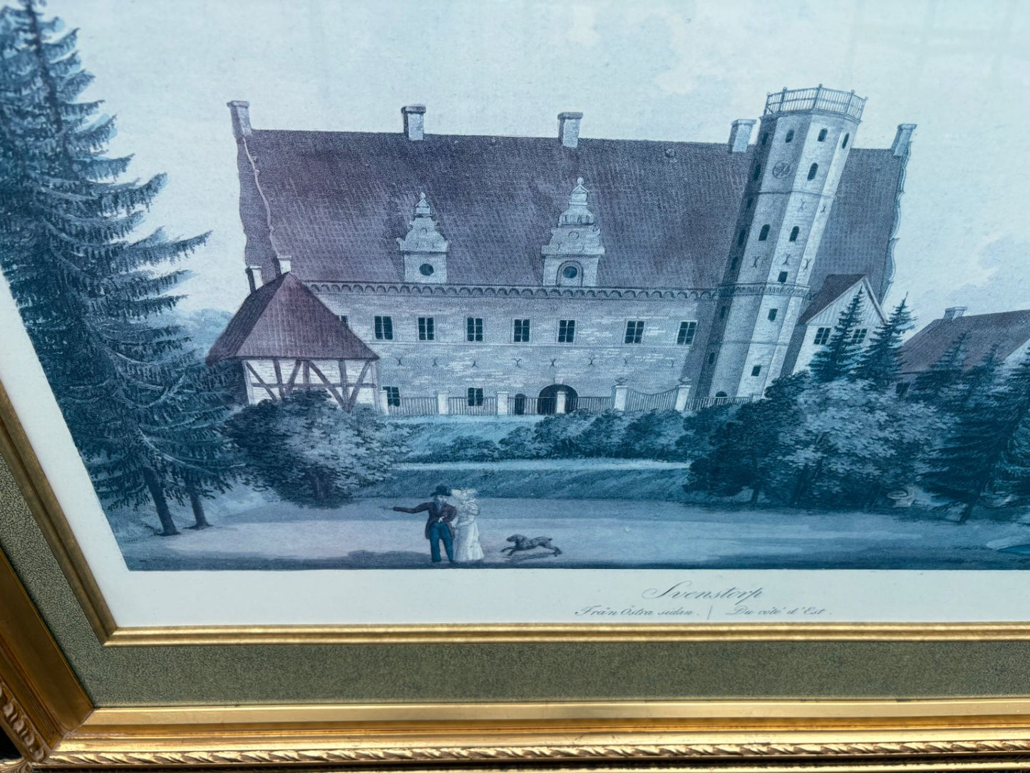 67511  Early 19th Century Framed Print of Svenstorp Castle, 1822