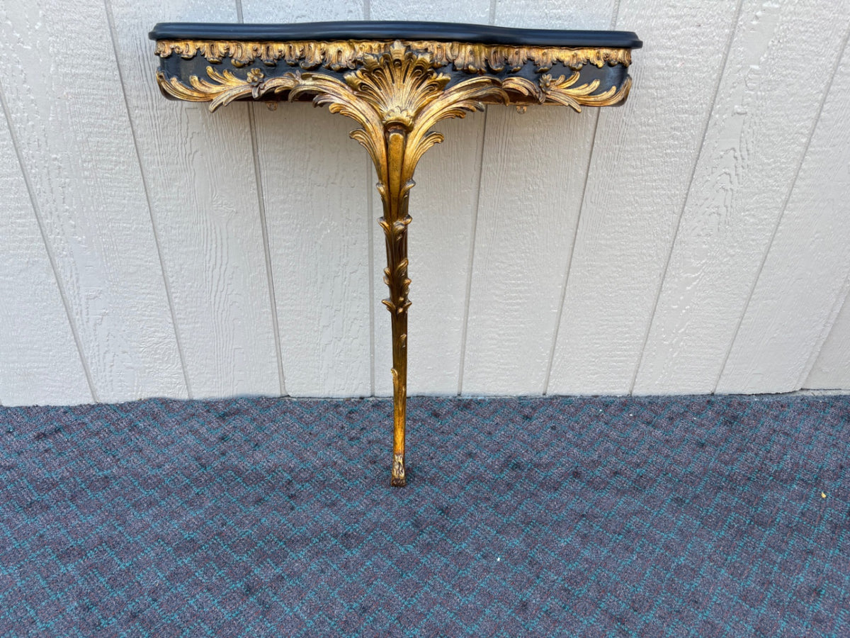 68142 Ornate Baroque Style Wall Console Shelf with Gilt Details