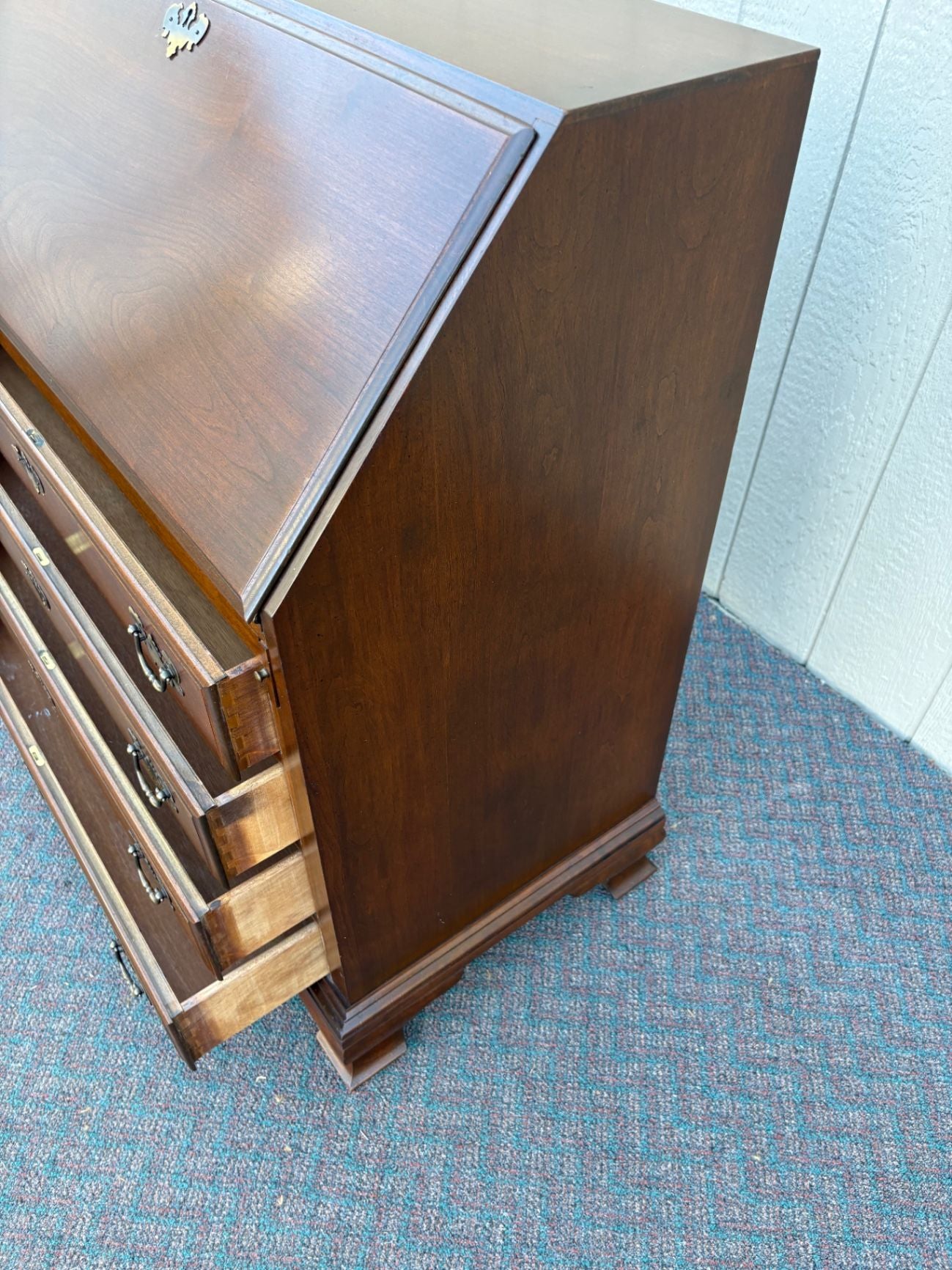 67632 Mahogany Governor Winthrop Style Secretary Desk with Drawers