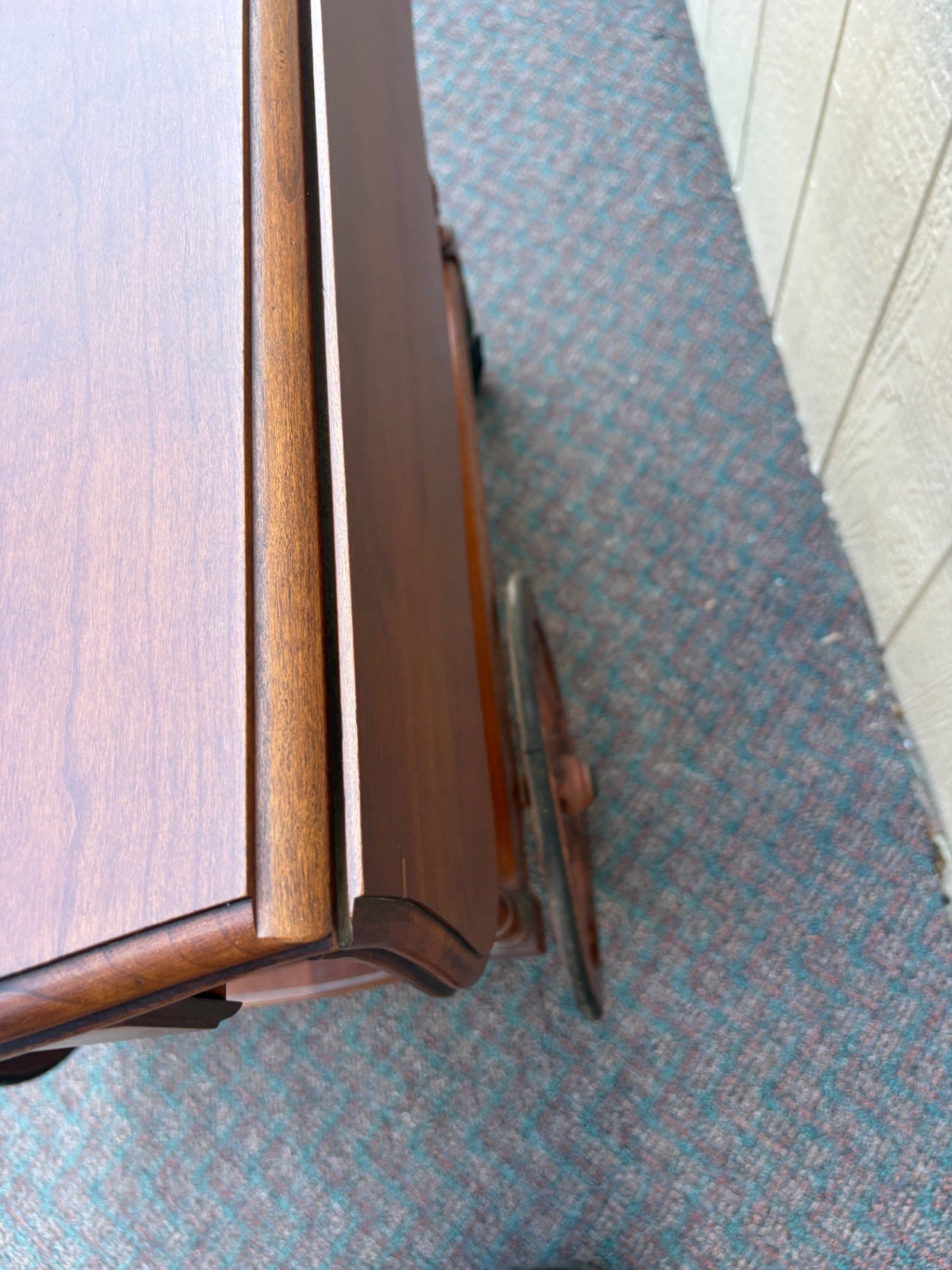 Pennsylvania House Cherry Wood Drop Leaf Tea Cart with Drawer