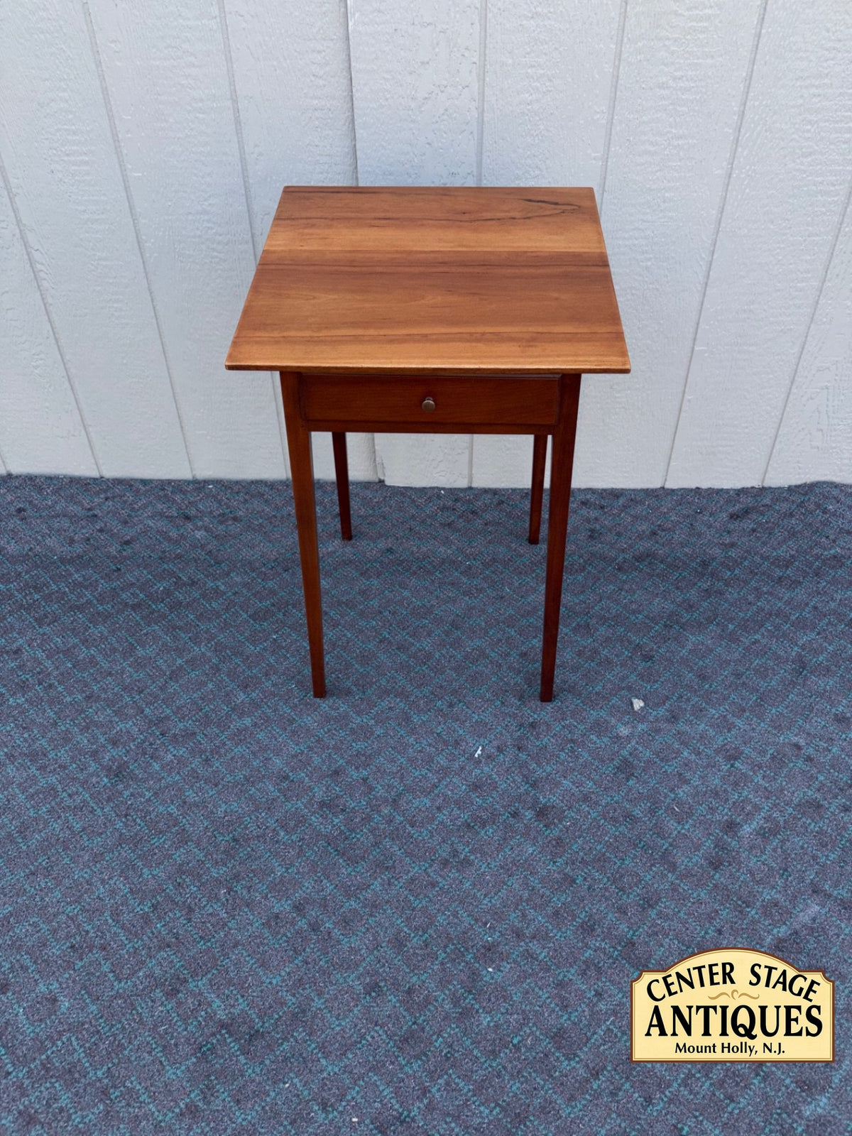 68125  Eldred Wheeler Shaker Style Cherry Side Table with Drawer