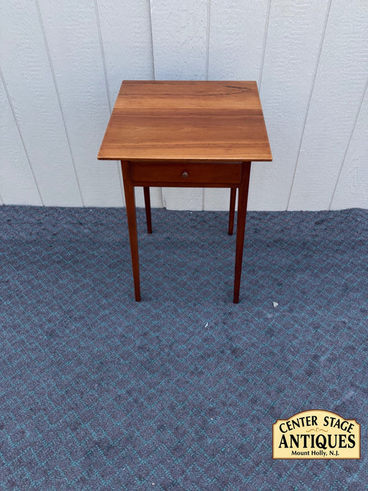 68125  Eldred Wheeler Shaker Style Cherry Side Table with Drawer