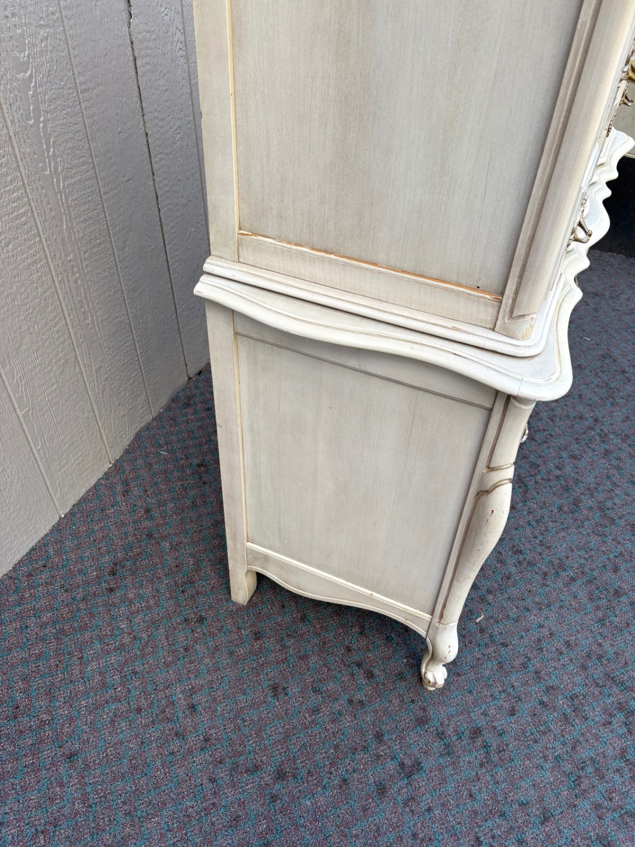 67948 Elegant French Provincial Tall Chest of Drawers in Cream Finish