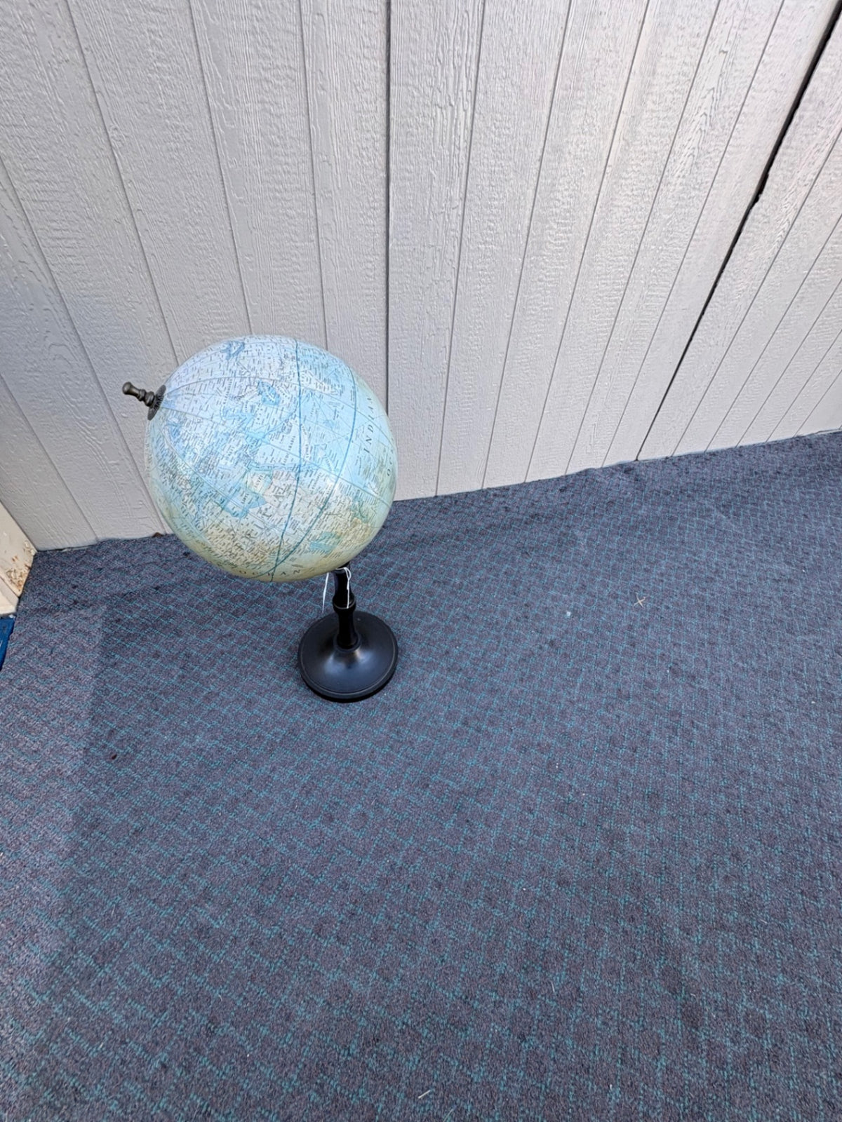 Antique Maritime Survey Floor Standing Globe with Black Metal Stand 1808